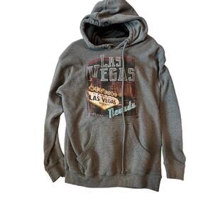Blue Kay Las Vegas Nevada Gray Pullover Hoodie Mens M